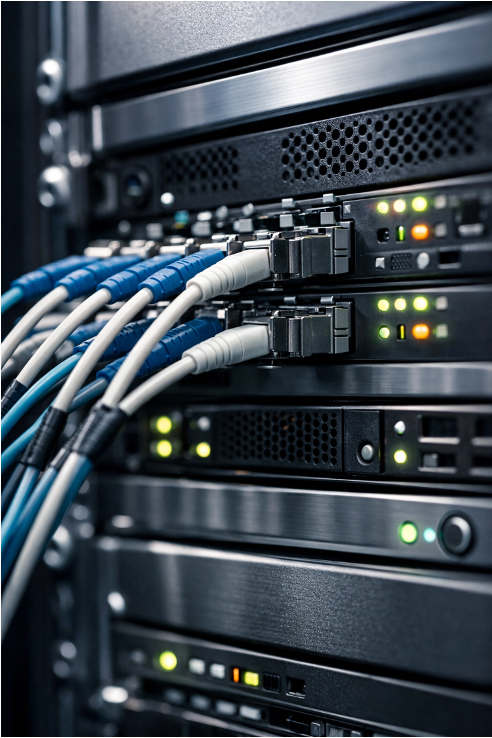 cable organization outside of server-related hardware/infrastructure